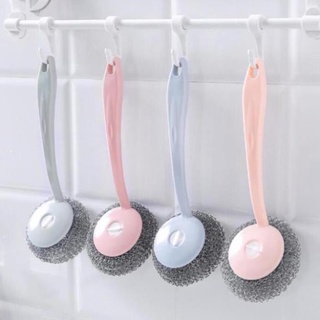 [CÁN DÀI] Cây cọ xoong nồi búi sắt có tay cầm