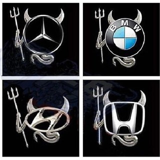 Tem Dán Nổi Trang Trí Ô Tô Hình Quỷ Nhỏ 3D Nổi Bật