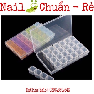 Khay Tổ Ong 28 Ô Đựng Phụ Kiện Charm, Đá