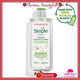 NƯỚC TẨY TRANG Simple Kind to Skin Micellar Cleansing Water 200ML MẪU 2020