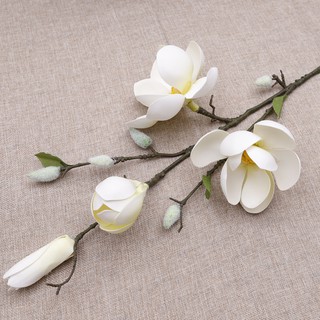 Hoa giả trang trí cành hoa Mộc Lan giả - 89cm - trắng, đỏ, hồng