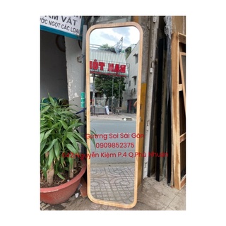 Gương soi toàn thân gỗ bo 4 góc.50x170cm có chân tựa
