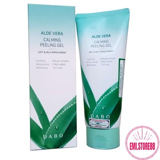 Tẩy Da Chết Cho Da Mặt, Tẩy Tế Bào Chết Lô Hội Dabo Hàn Quốc cao cấp ALOE VERA-CALMING PEELING GEL 180ml hàng chính hãng