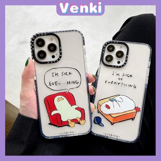 iPhone Case Silicone Soft Case Clear Case Thickened Shockproof Protection Camera Cartoon Cute Duck Compatible For iPhone 11 iPhone 13 Pro Max iPhone 12 Pro Max iPhone 7 Plus xr