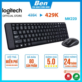 Bộ Bàn Phím Và Chuột Không Dây Logitech MK220
