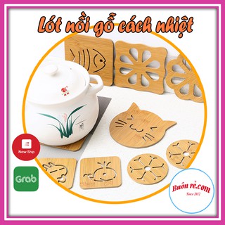 Lót nồi gỗ gọn nhẹ cứng cáp tiện ích cho nhà bếp br00363