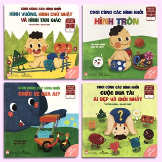 Sách -  Ehon Nhận Biết - Chơi Cùng Các Hình Khối (1-6 tuổi) (Bộ 4 quyển, Lẻ tùy chọn)