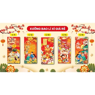 (MÃ C1-C20) Lì Xì Độc Lạ Giá Sỉ Rẻ Màu Đỏ Đẹp Tết 2022 Hoạt Hình  Cute Dễ Thương  Chất Giấy C150 Xịn Cứng Cáp-CHÍNH HÃNG