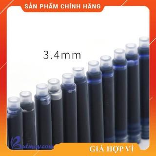 Vỉ mực ống cỡ 2,6mm- 3.4mm (5 ống màu đen, xanh, xanh đen, tím, đỏ, xanh lá) [Sao Khue Pens - butmay.com]