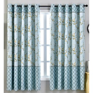 Rèm cửa họa tiết hoa trang nhã xanh nhiều kích thước ( đọc kỹ thông tin sản phẩm)