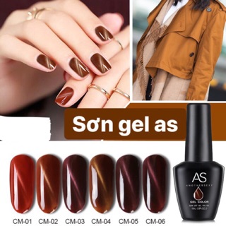 Sơn gel As mắt mèo mầu nâu ( mã CM - chai đen )