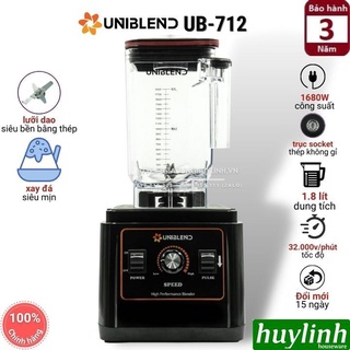 [Mã ELHA22 giảm 5% đơn 300K] Máy xay sinh tố công nghiệp Uniblend UB-712 - 1680W - 1.8 lít