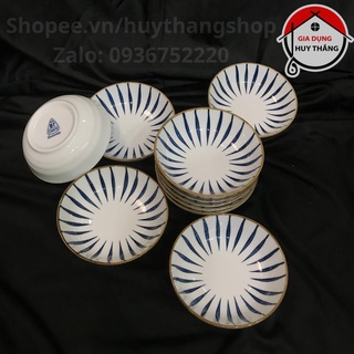 Địa Đựng Gia Vị, Bát Chấm Hàng Cao Cấp, Họa Tiết Kẻ Trúc