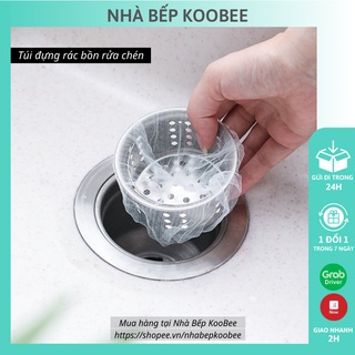 Combo 100 túi đựng rác bồn rửa chén bát KooBee - Túi túi lọc rác bồn rửa chén tiện dụng CSNC01