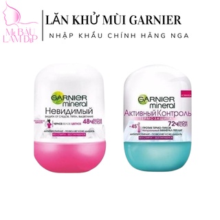 Lăn khử mùi diệt khuẩn Garnier Mineral Invisible, khử mùi lên đến 48 giờ