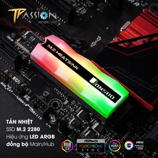 Tản nhiệt SSD M2 Jonsbo V2 LED ARGB 5V đồng bộ với mainboard - hiệu năng tản nhiệt cao, đèn LED hiêu ứng rainbow cực đẹp
