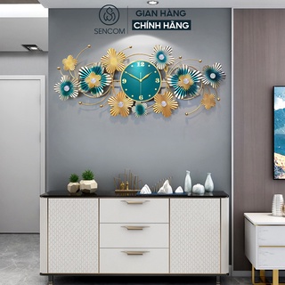 Đồng hồ treo tường nghệ thuật SENCOM thiết kế phong cách Bắc Âu decor trang trí nhà cửa mã 2906