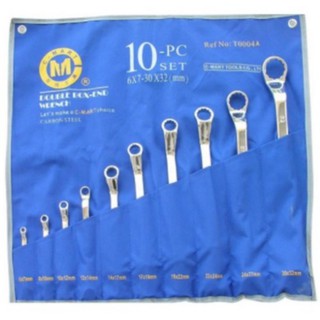 Bộ cờ lê 2 đầu vòng bộ 10 cái 6×7-30x32mm T0004A C-MART