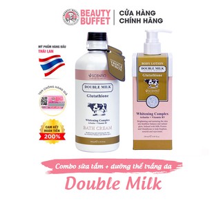 Combo Sữa tắm 350ml và Dưỡng thể trắng da 250ml Scentio Double Milk Triple White