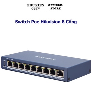 Bộ chia mạng Switch POE Hikvision DS-3E1309P-EI 9 cổng( 8+1 Uplink) chuyên dụng cho camera IP