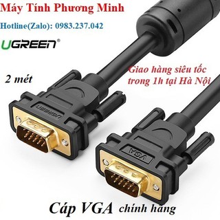 Cáp Vga Dài 2m cao cấp Ugreen 11646 - Hàng Chính Hãng bảo hành 18 tháng