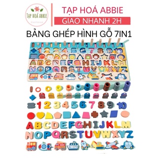 Đồ chơi gỗ Montessori xếp hình lắp ghép cho bé, bảng gỗ phát triển tư duy sáng tạo cho trẻ