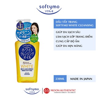 Dầu Tẩy Trang Kose Softymo White Cleansing Oil 230ml Nhật Bản chính hãng, làm sạch sâu