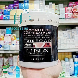 Kem ủ tóc, kem hấp tóc bơ dừa siêu dưỡng, phục hồi tóc mềm mượt Rolland 1000ml