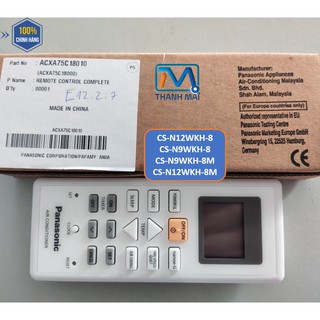 [REMOTE CHÍNH HÃNG] Điều Khiển Máy lạnh Panasonic CS-N12WKH-8//N9WKH-8//N9WKH-8M//N12WKH-8M