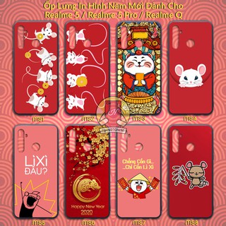 Ốp lưng Realme 5 / Realme 5 Pro / Realme Q dẻo đen in hình Tết Canh Tý 2020 Phần B