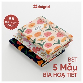 Sổ tay bìa da cao cấp Flower A5 Limited Edition giấy 100GSM (Chấm/Caro/Kẻ ngang/Trơn)