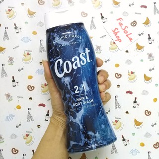 Sữa tắm gội nam COAST Mĩ / Canada chai to 532ml 2 trong 1 dầu gội sữa tắm sạch gàu gầu khử mùi USA hair body wash shower