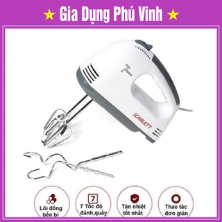Máy đánh trứng mini cầm tay 7 tốc độ làm bánh Scarlett Công suất 260W Cực kỳ tiện lợi