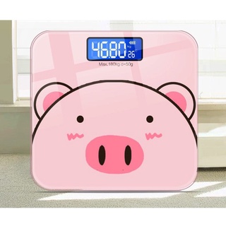 [FREESHIP❤️]Cân Điện Tử Heo Hồng - Cân Sức Khỏe - Đo Nhiệt Độ Phòng