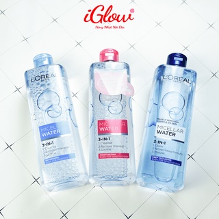 Tẩy trang Loreal tẩy trang L'Oreal Paris Micellar Water 400ml dạng nước
