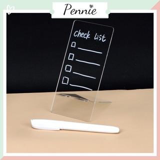 Giá đỡ điện thoại trong suốt bằng nhựa Acrylic dùng như bảng ghi chú rất dễ thương Pennie