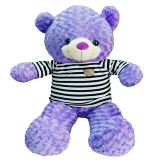 [CHUYÊN SỈ GIÁ SỐC]  GẤU BÔNG TEDDY CAO CẤP ÁO THUN KHỔ VẢI 1M DÀI 80CM (Màu Tím Cà) [ DIABRAND ]