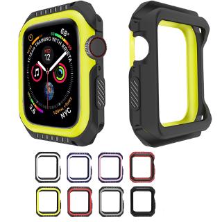Apple Watch 3 2 1 42MM 38MM Full Cover Protection Silicone+PC Hard Armor Case iWatch 4 5 40MM 44MM Watch Frame Full Protective Bumper Cover Case Ốp Bảo Vệ Mặt Đồng Hồ Thông Minh