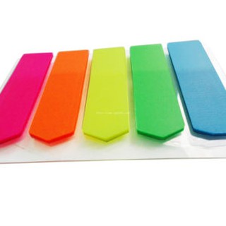Giấy Note Phân Trang Nhựa Dạ Quang 5 màu - Miếng Đánh Dấu Trang Dạ Quang 5 Màu