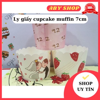 Ly giấy cupcake muffin 7cm ⚡ LOẠI TỐT ⚡ cup giấy cứng giúp bạn dễ dàng làm bánh cupcake, muffin độc đáo và đẹp mắt