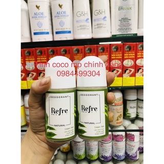 combo 2 lăn khử mùi refre natural hương trà xanh 40ml