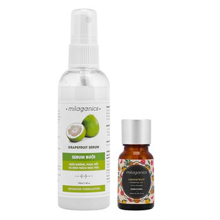 Bộ đôi dưỡng tóc ( Serum Bưởi Milaganics (100ml) + Tinh Dầu Bưởi Milaganics (10ml))
