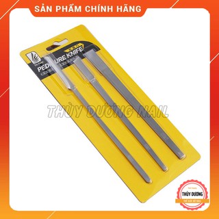 Bộ dụng cụ lấy khóe, cạo gót chân 3 cây chất liệu Inox