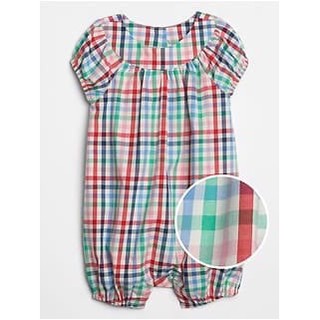 Romper / Body đùi GAP xanh caro bé gái