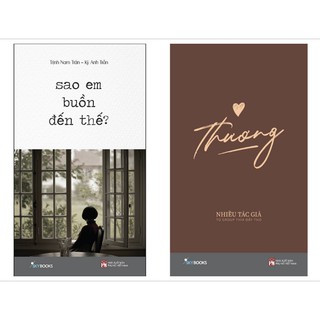 Sách - Combo 2 tập thơ: Sao em buồn đến thế và Thương