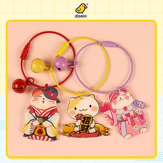 Móc Khóa Mèo Thần Tài May Mắn Có Chuông Trang Trí CUTE