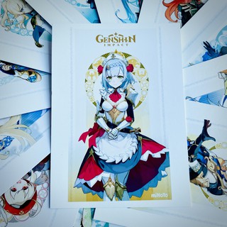 Bộ 24 tấm postcard game Genshin Impact
