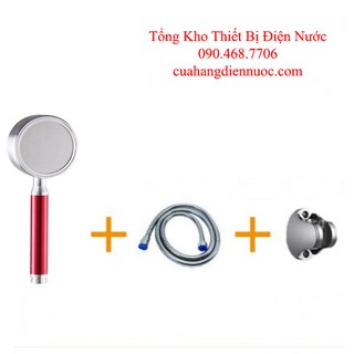 Bộ vòi hoa sen tăng áp cao cấp sắc đỏ nổi bật VHS07