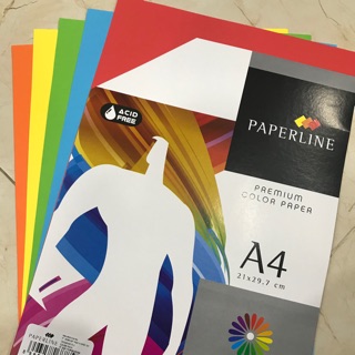 Giấy A4 Paperline đủ màu ( mỗi màu 20 tờ)