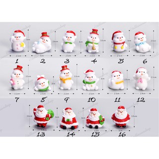 Mô hình ông già noel, người tuyết dễ thương trang trí tiểu cảnh giáng sinh, terrarium noel